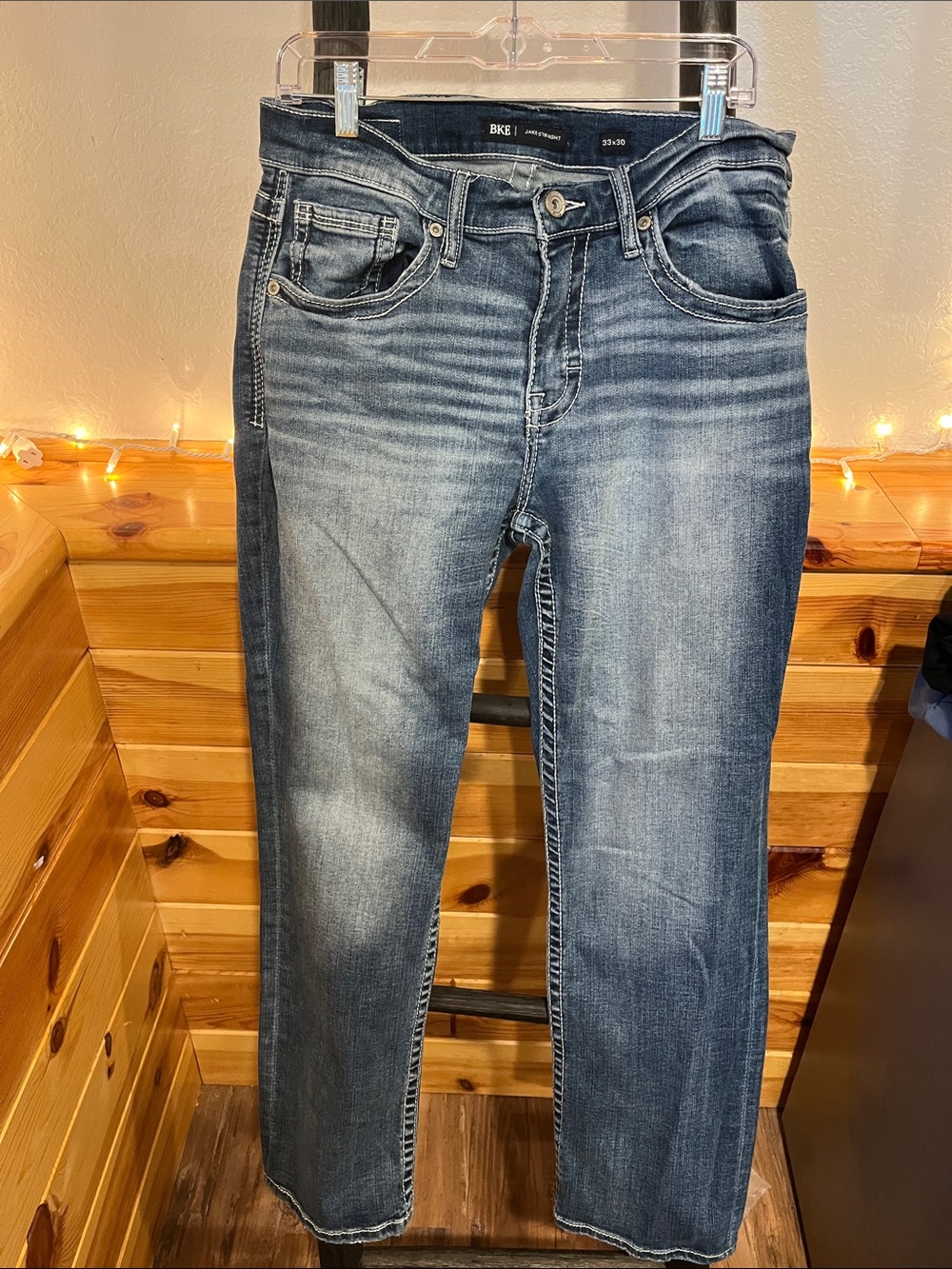 BKE Mens Jeans in Dark Washed Blue